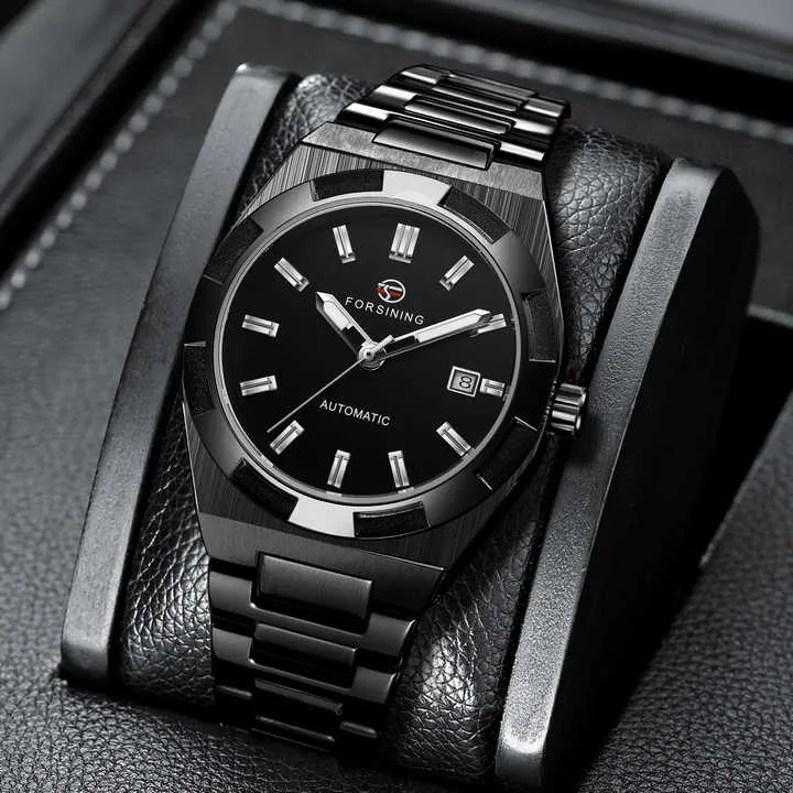ساعة يد فاخرة للرجال من Forsining ساعة يد أ . Forsining Luxury Men's Watch Automatic Stainless Steel