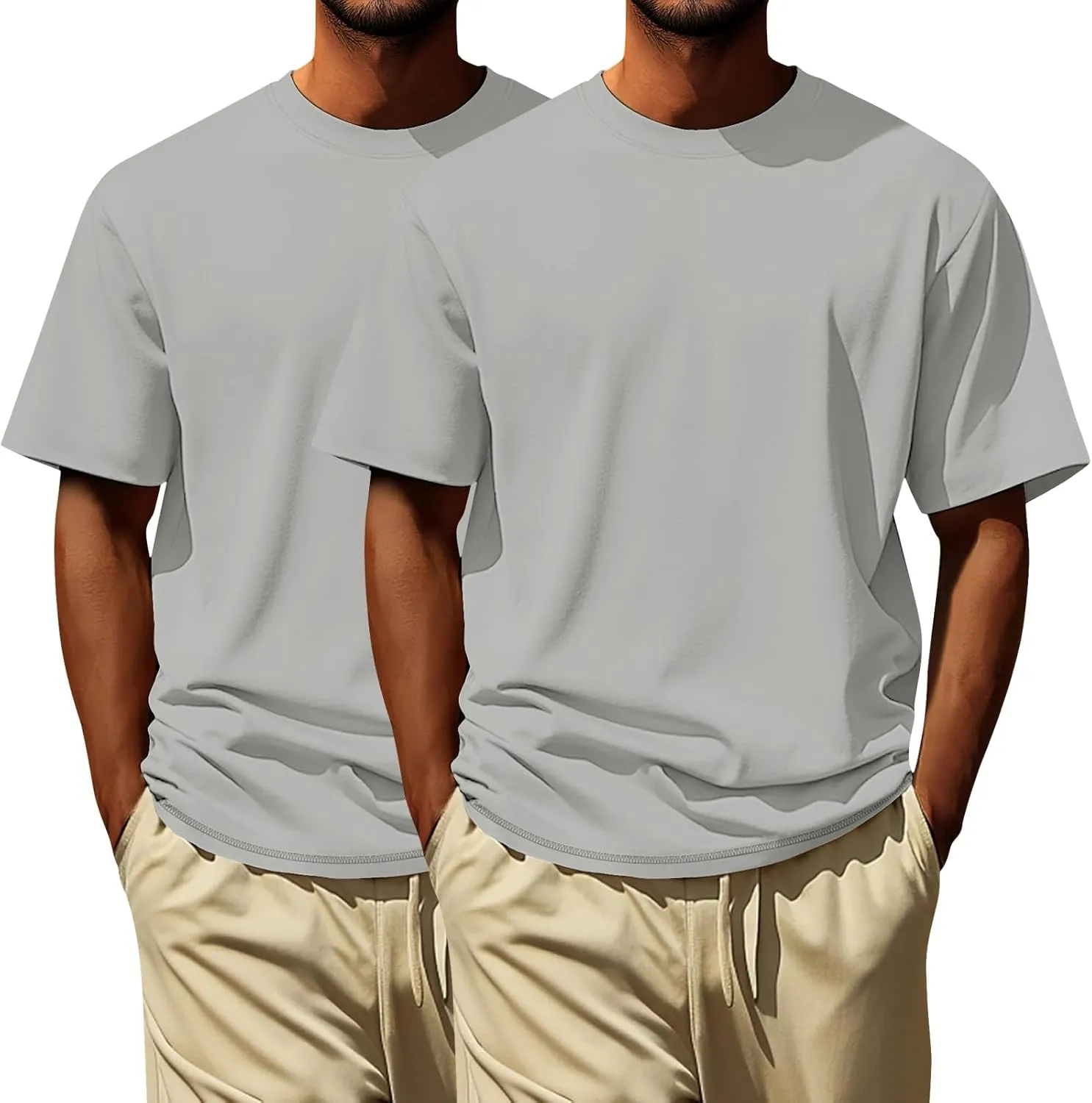 3 Pack Big and Tall Men's T-Shirts Short Sleeve Workout Basic Shirts Moisture Wicking Casual Running Athletic Tops