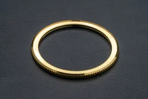 41.5mm Coin Edge thin profile Gold bezel - for DWC divers, Seiko SKX and 5KX/SRPD