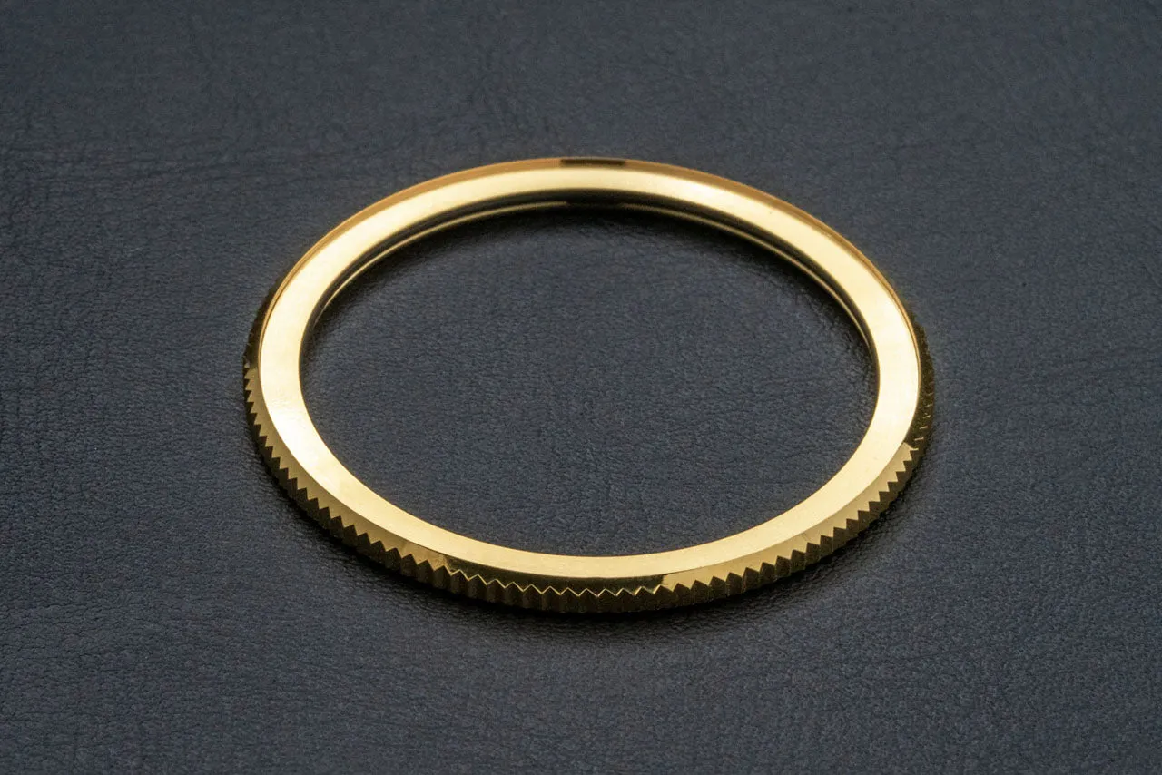 41.5mm Coin Edge thin profile Gold bezel - for DWC divers, Seiko SKX and 5KX/SRPD