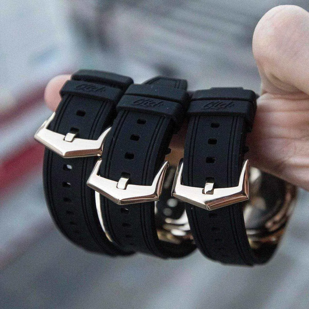 42MM Alpha Era® Gold w/ Rubber Strap