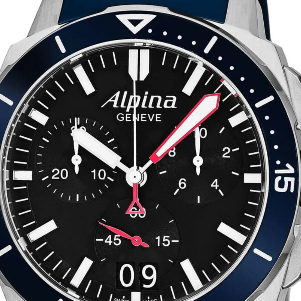 ALPINA SEASTRONG DIVER 300 BIG DATE CHRONOGRAPH AL-372LBN4V6 MEN'S WATCH