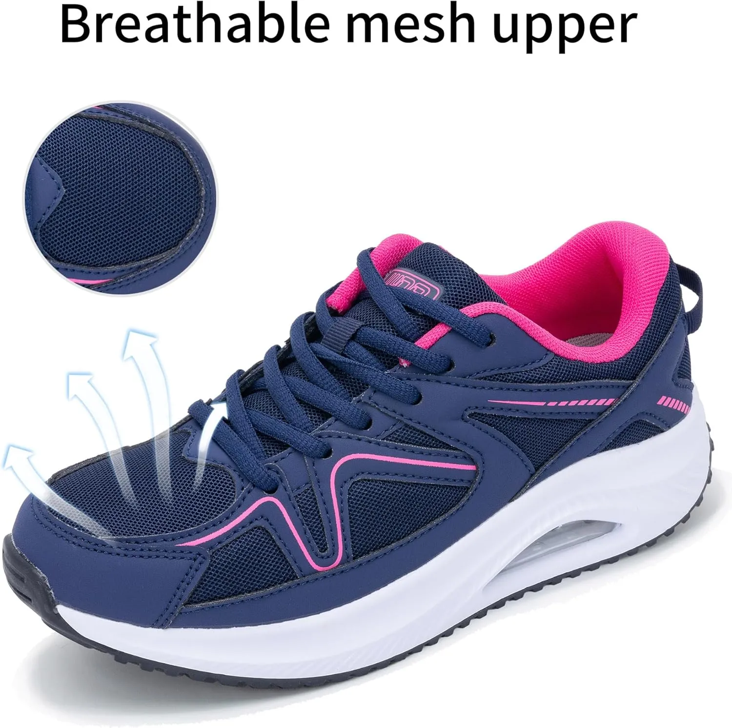 Autper Womens Walking Shoes Arch Support Orthotic Fashion Sneakers Air Tennis Shoes for Plantar Fasciitis Pain Relief US 6-11