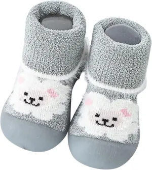 Baby Girl Shoes,Baby Sock Shoes Infant Boys Cartoon Fleece Warm The Floor Socks Non Slip Prewalker Shoes 0-3 Years