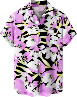 Beach Shirts for Men Casual Short Sleeved Overcoat Loose Shirt Costume Untuckit Shirts for Men Men's Casual Button