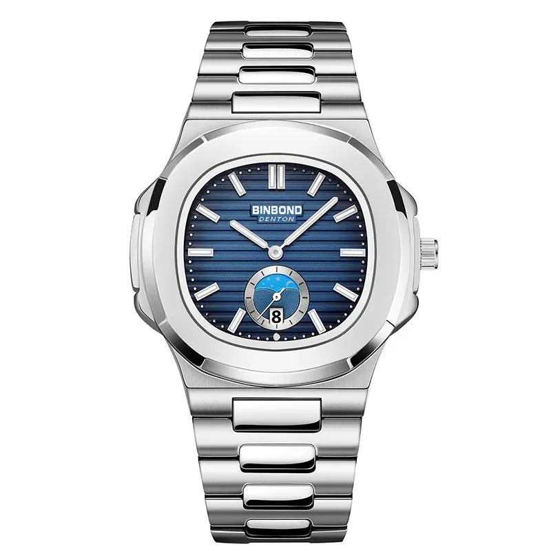 BINBONG Men's Luxury Quartz Watch - Stainless Steel, Waterproof, Luminous, Business Style (B1786)