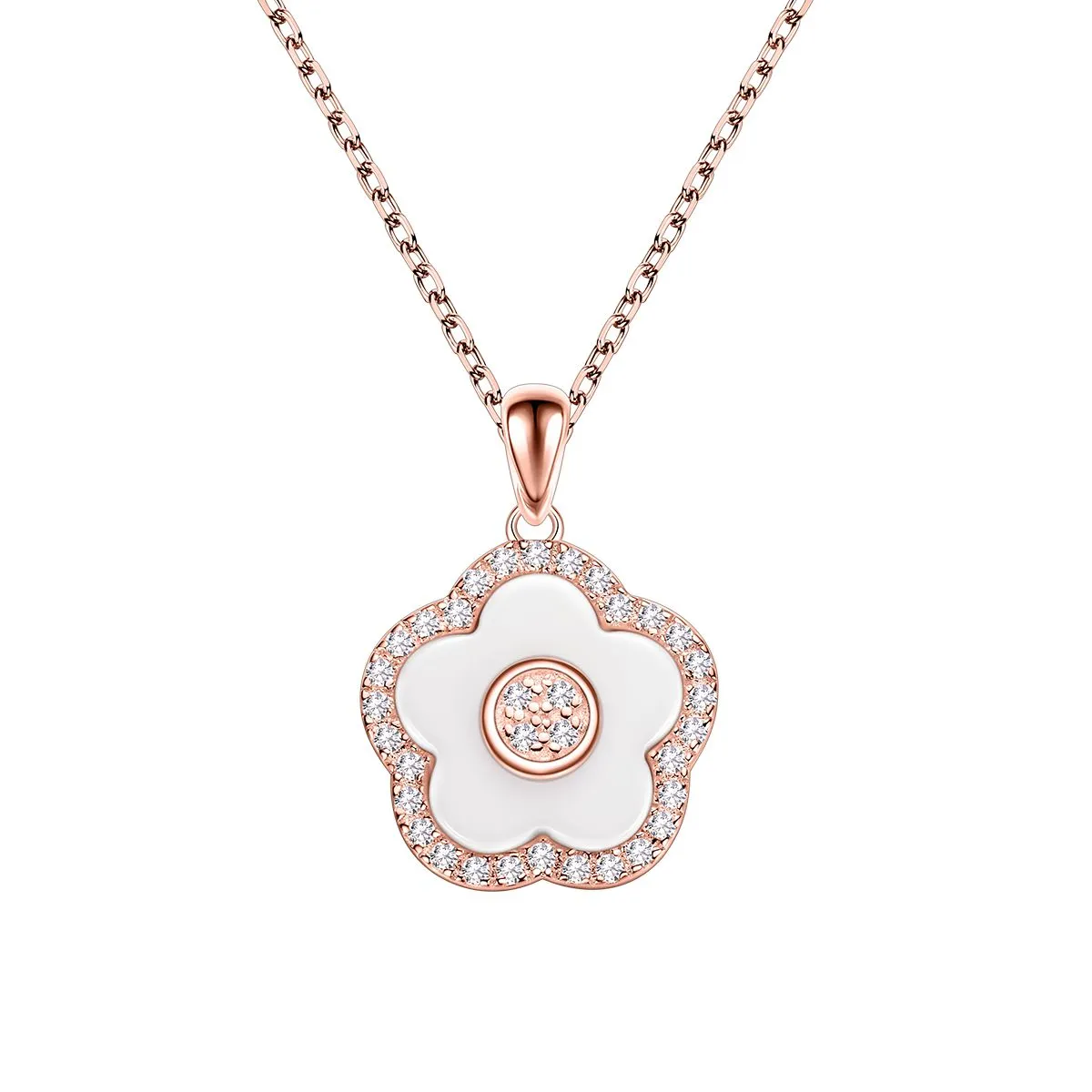 BLUE CHERRY BLOSSOM 36MM AUTOMATIC WATCH & FLOWER CERAMIC  JEWELLERIES（EARRINGS & BRACELET & NECKLACE & RING）