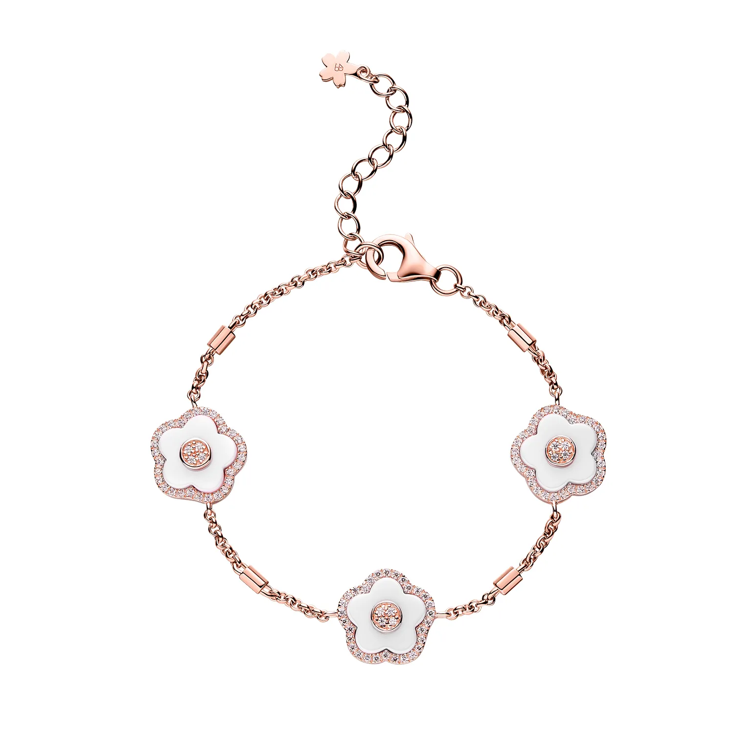 BLUE CHERRY BLOSSOM 36MM AUTOMATIC WATCH & FLOWER CERAMIC  JEWELLERIES（EARRINGS & BRACELET & NECKLACE & RING）