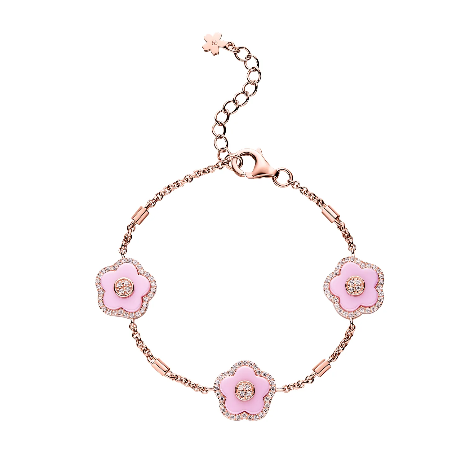 BLUE CHERRY BLOSSOM 36MM AUTOMATIC WATCH & FLOWER CERAMIC  JEWELLERIES（EARRINGS & BRACELET & NECKLACE & RING）
