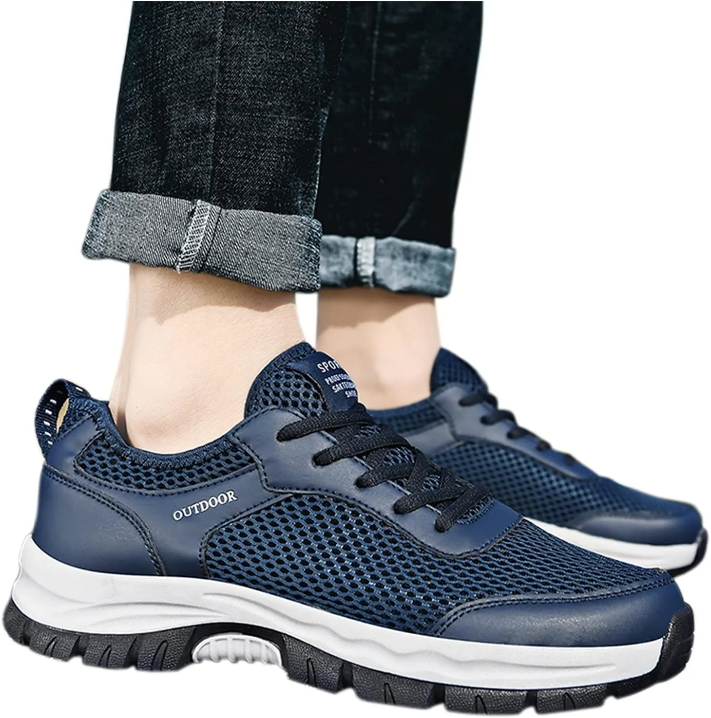 BORAMAX Black Sneakers Running Shoes for Men Shoes Shoes Casual Men's Hiking Shoes Trend Men's Lightweight Walking Shoes