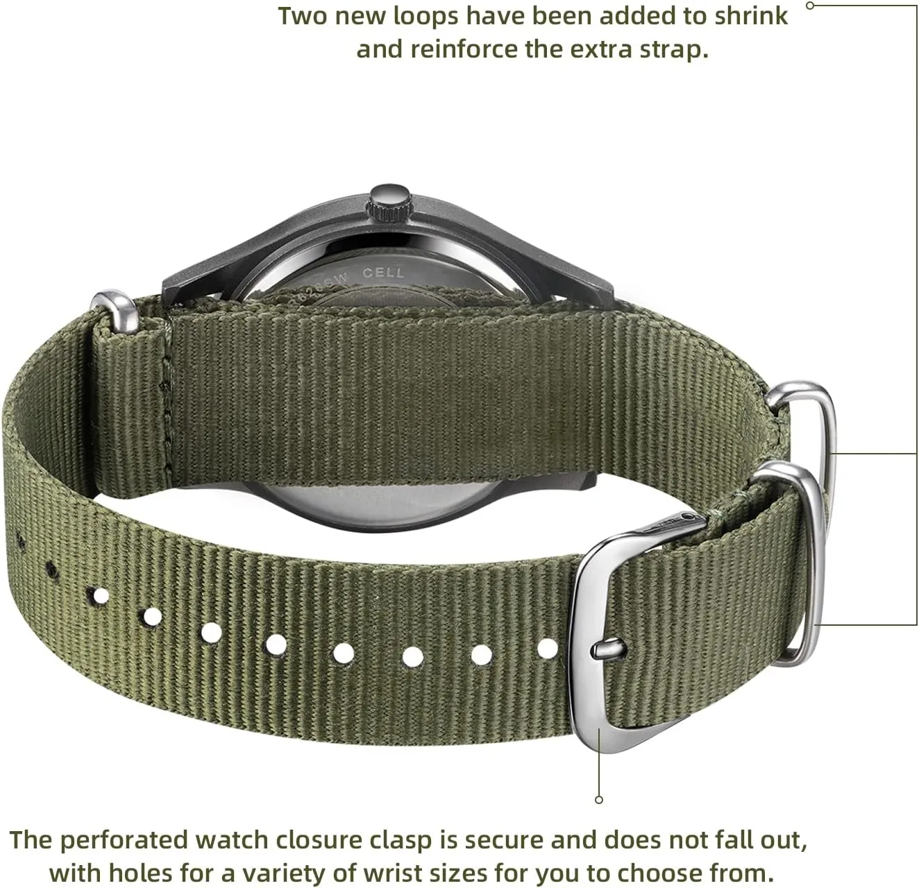 BOSHIYA Men's Military Tactical Field Watches Outdoor Sports/Work Watch Waterproof Analogue Quartz Watches Minimalist Lightweight Nylon Watch - Imported Japanese Movement/40mm Waterproof/Date Display