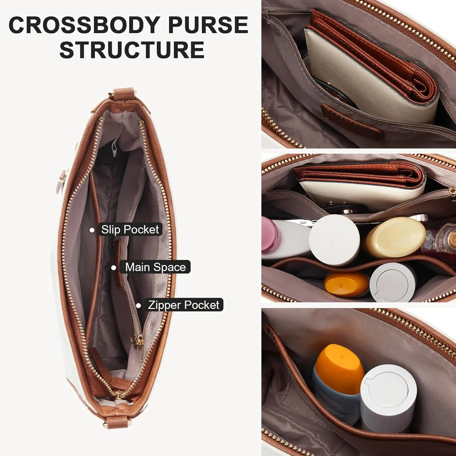 BOSTANTEN Crossbody Bags for Women Vegan Leather Hobo Purses Shoulder Handbags with Detachable Guitar Strap