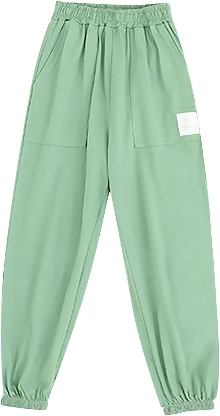 Boys Girls Sweatpants Baggy Cargo Pants Toddler Kids Pull-On Jogger Pants Boys Slacks Long Harem Pants Boy Joggers