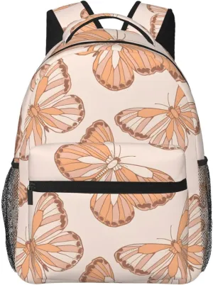 Butterfly Travel Laptop Backpack for Women Lightweight College Backpack Adjustable Fits 15.6 Inch Laptop Bag Waterproof for Gym, Men