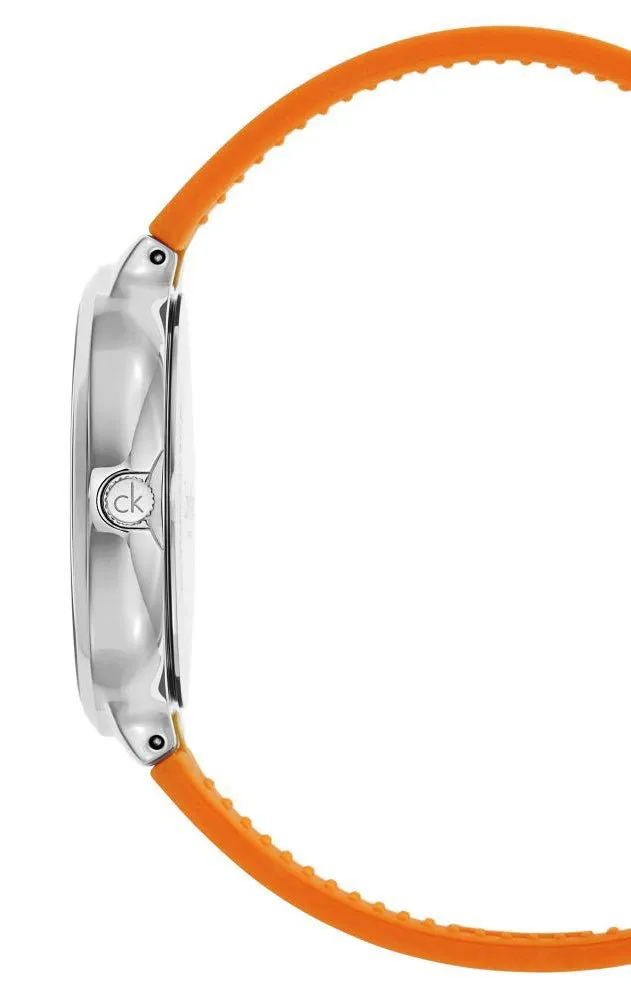 Calvin Klein Lively Orange Rubber Strap Orange Dial Quartz Womens Watch K4U231YM