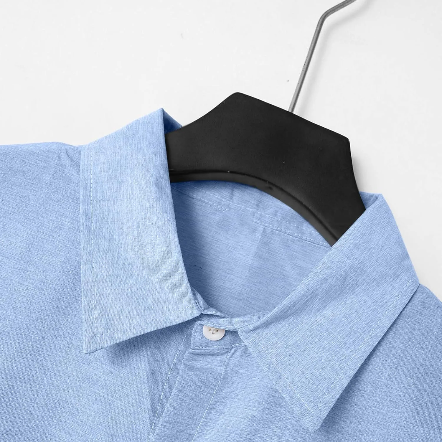 Cambkatl Men's Cotton Linen Loose Button Down Shirt Business Casual Short Sleeve Collared Summer Dress Shirts