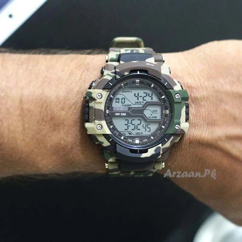 Camouflage Sports Watch (100% Waterproof)
