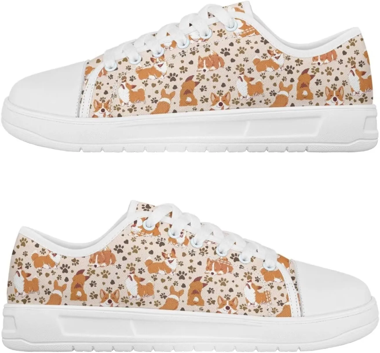 Canvas Sneaker for Women Slip On Low Cut Dog Lovers Casual Walking Shoes Ladies Comfort Tennis Sneakers