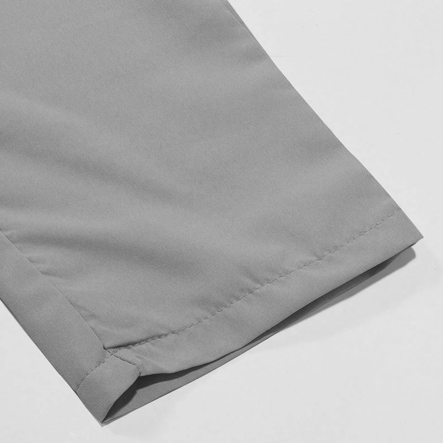Cargo Pants for Men Casual Lightweight Elastic Waist Drawstring Trousers Work Multi Pockets Twill Joggers with Zipper