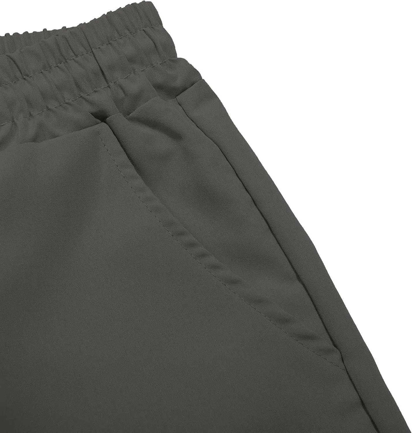 Cargo Pants for Men Casual Lightweight Elastic Waist Drawstring Trousers Work Multi Pockets Twill Joggers with Zipper