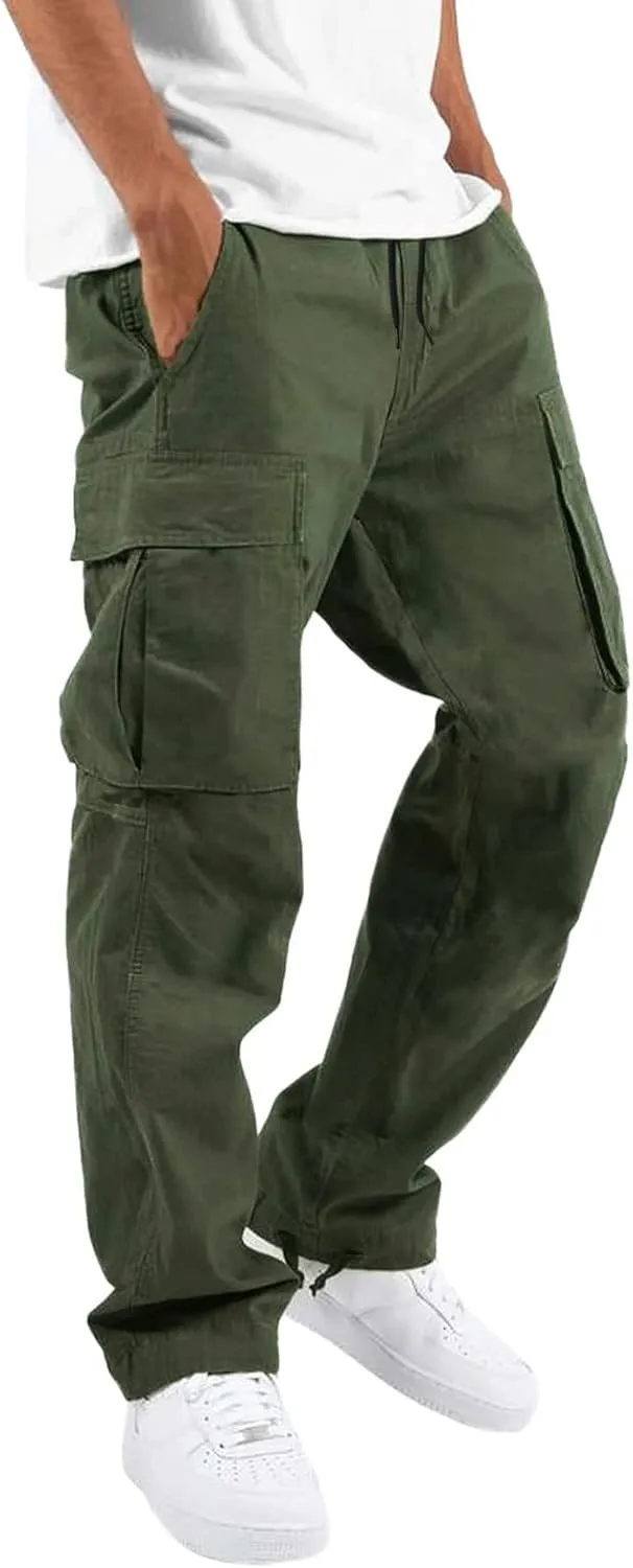 Cargo Pants for Men Joggers Gifts for Him Mens Cargo Pants Relaxed Fit Athletic Work Hiking Trousers Straight Sweatpants