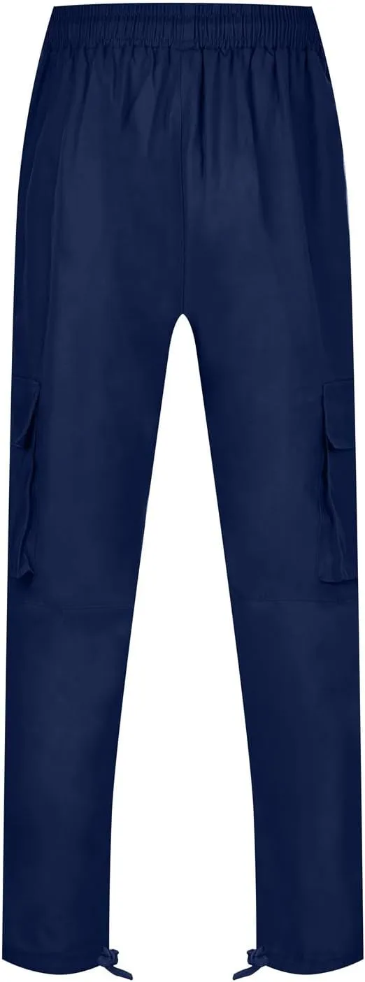 Cargo Sweatpants for Men Big and Tall Open Bottom Stretch Loose Fit Joggers Hiking Running Athletic Cargo Pants