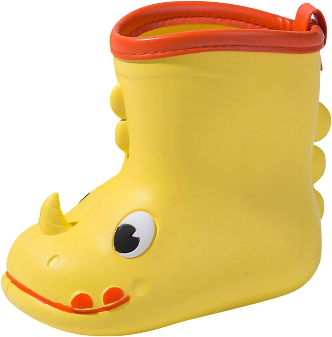 Cartoon Animals Rain Boots Toddler Kids Rain Shoes Childrens Adorable Lightwight Waterproof Rubber Big Girl Dress Shoes (Yellow, 170)