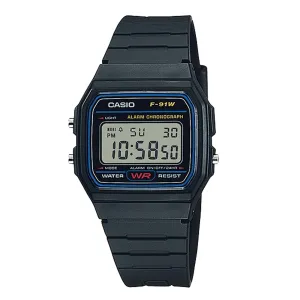 Casio Youth Black Digital Watch F91W-1