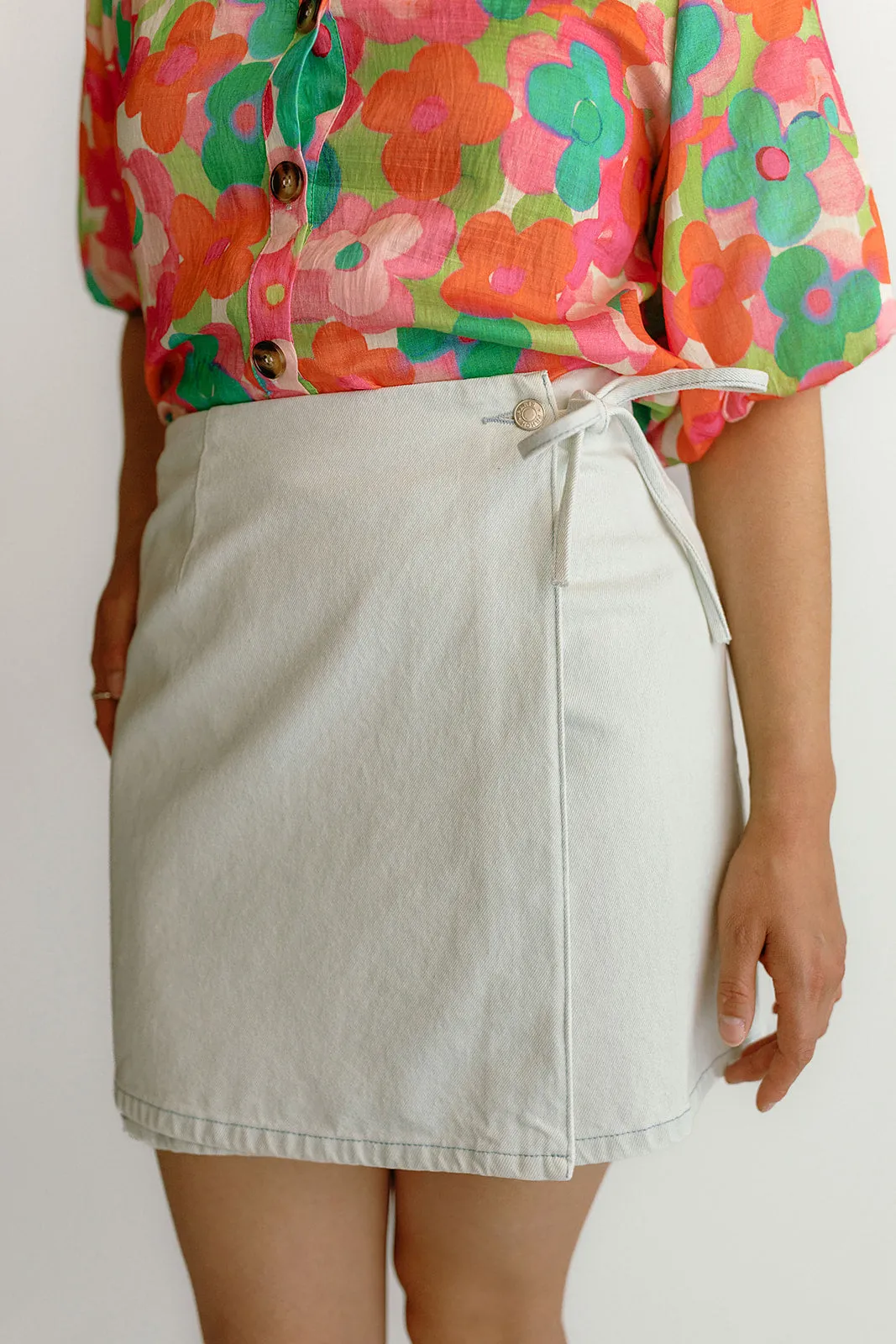 Cassandra Bleu Clair Woven Skirt