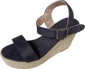 Cathalem Wedge Sandals for Women,Espadrille Sandals Women Dressy Summer Platform Ankle Buckle Sandals Summer Beach Sandals