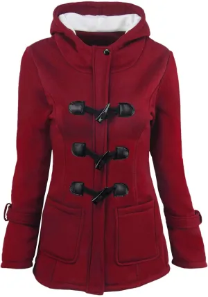 Ceboyel Womens Horn Button Winter Coats Fleece Lined Thicken Jackets Fashion Pea Coat Sweater 2023 Trendy Warm Clothes