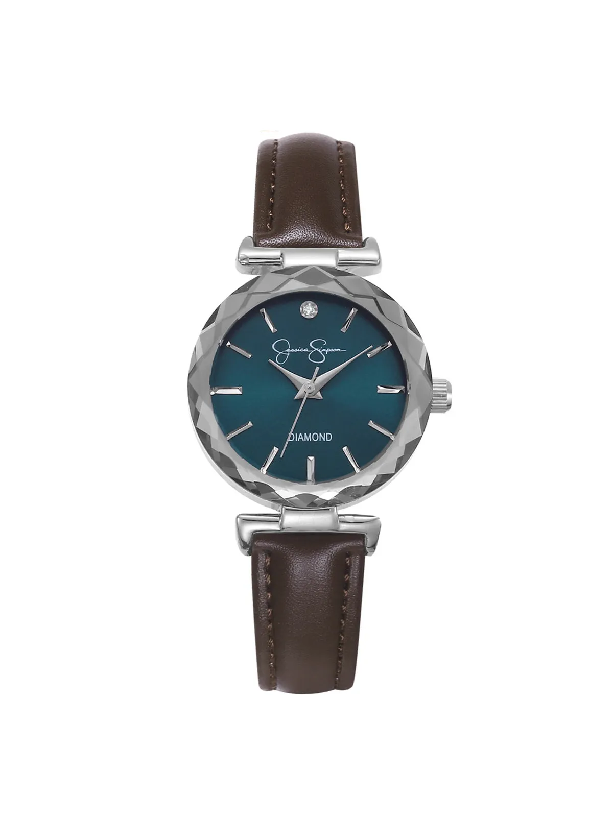 Circle Case Watch in Dark Brown