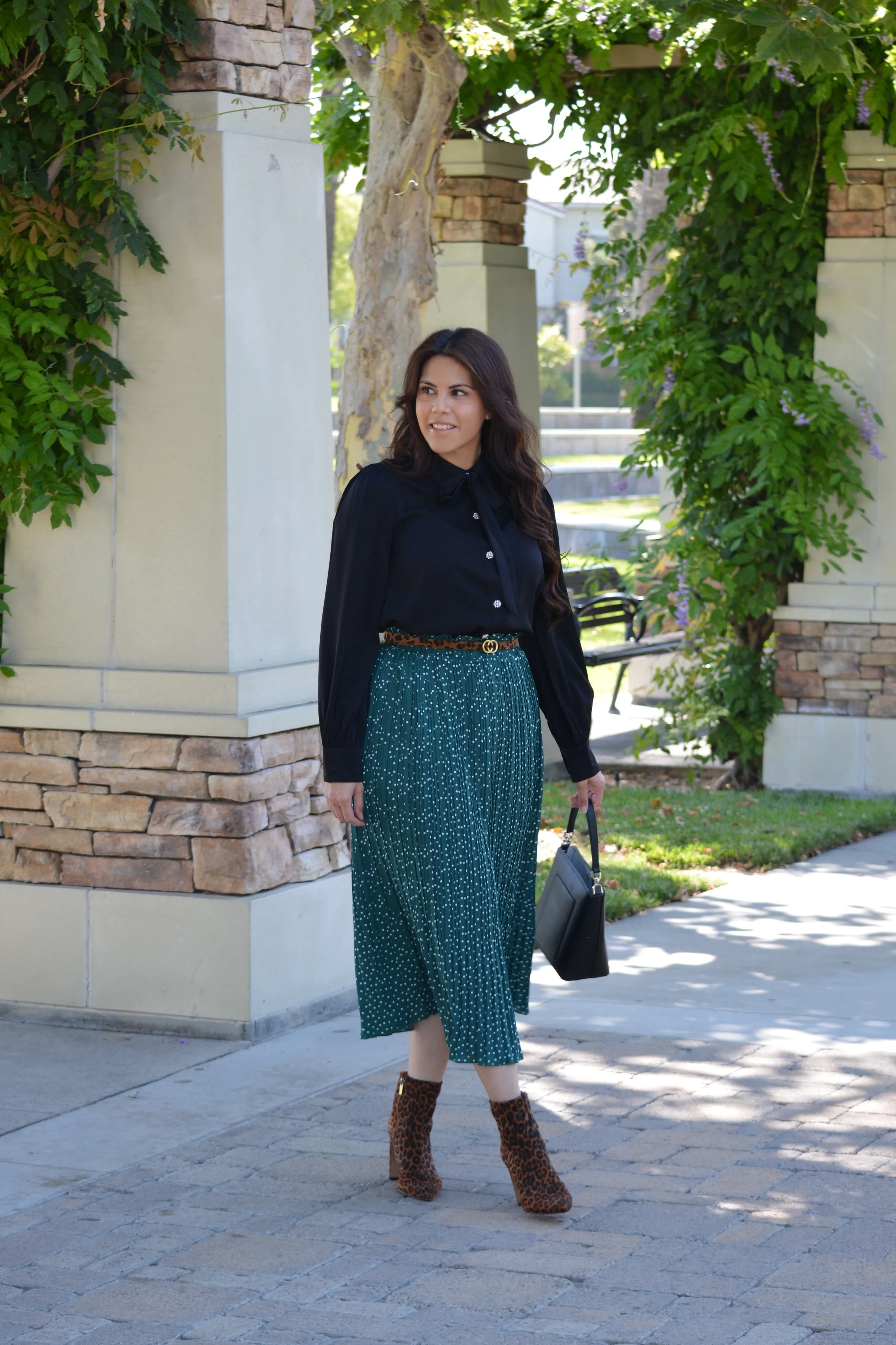 Clementine Green Dot Skirt