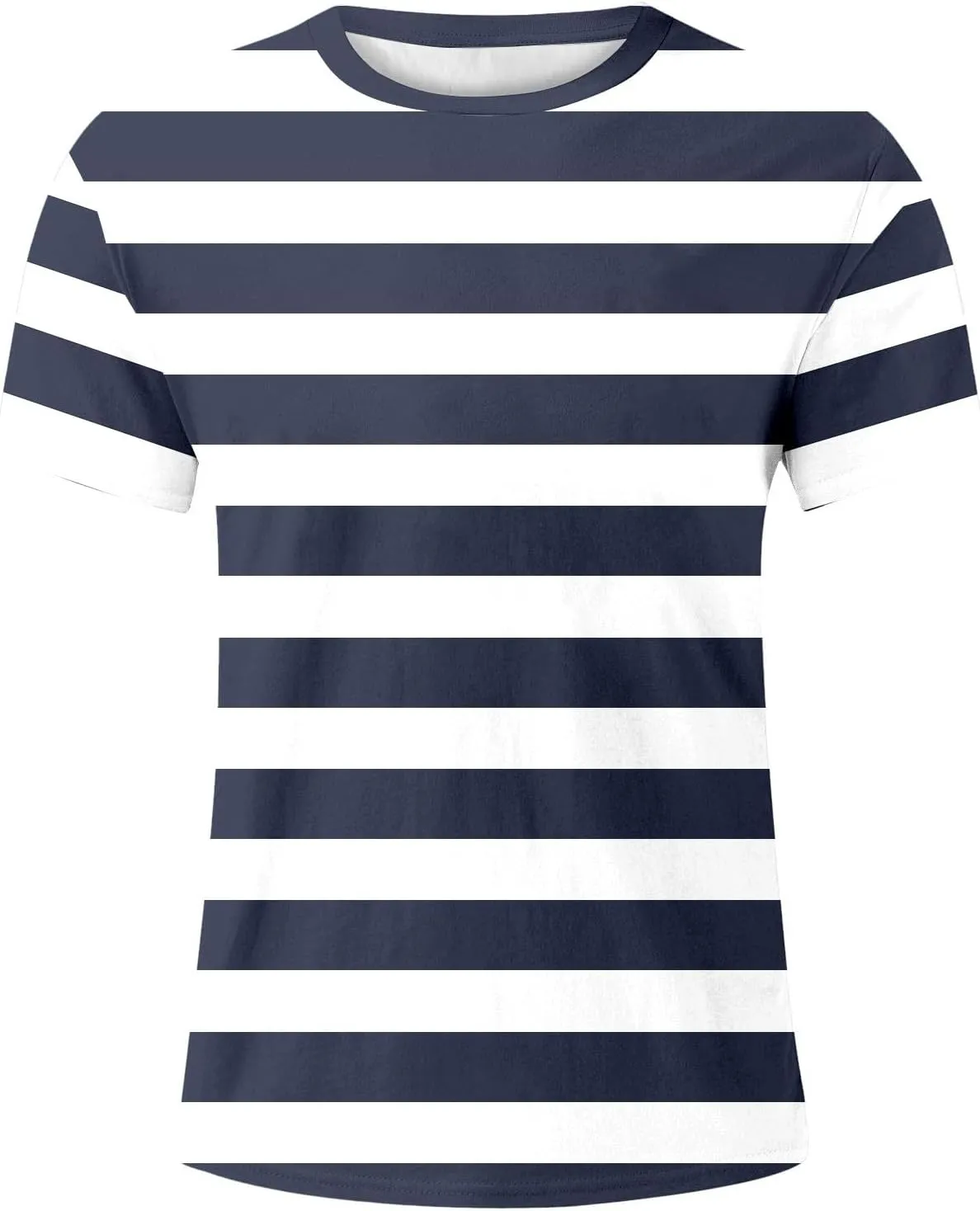 Color Blocked Striped T Shirts for Mens Short Sleeve Round Neck Summer Casual T Shirts Regular Fit Tees Tops
