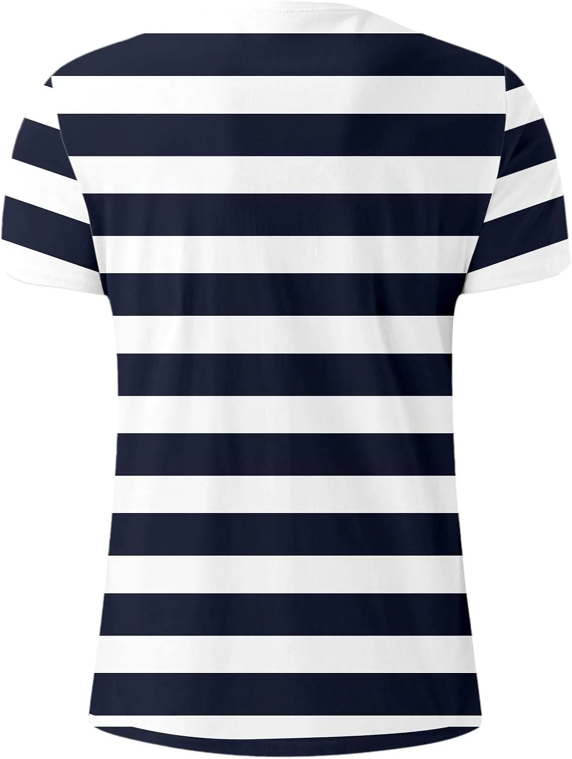 Color Blocked Striped T Shirts for Mens Short Sleeve Round Neck Summer Casual T Shirts Regular Fit Tees Tops