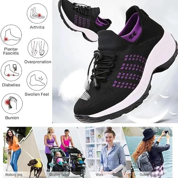 Comfort Wear Orthowear Shoes for Women, Comfortwear Orthopedic Sneakers, Arch Support Slip-On Breathable Walking Shoes