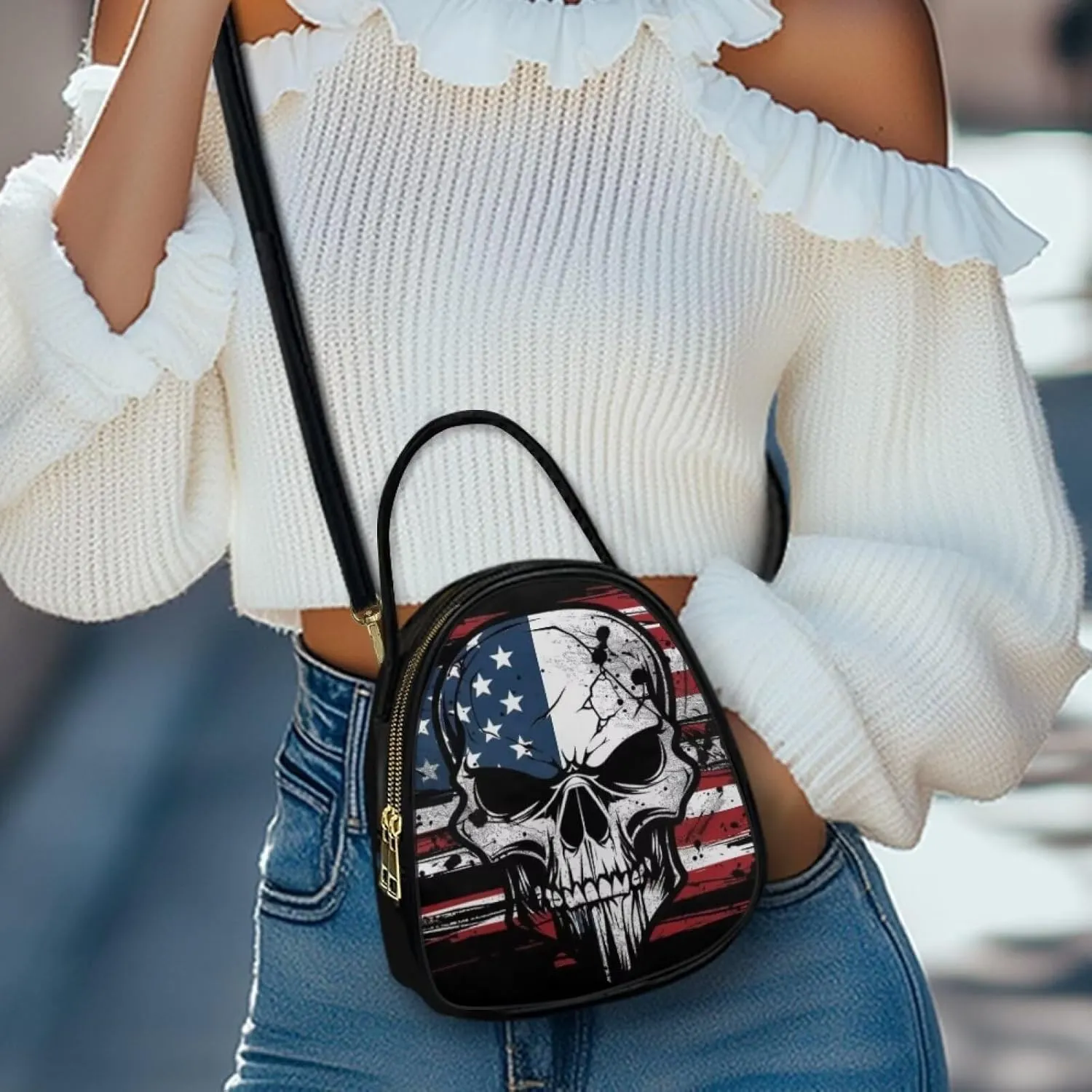 Crossbody Bag for Women Travel Double Layer Small Sling Bag for Women Crossbody Purse with Shoulder Strap