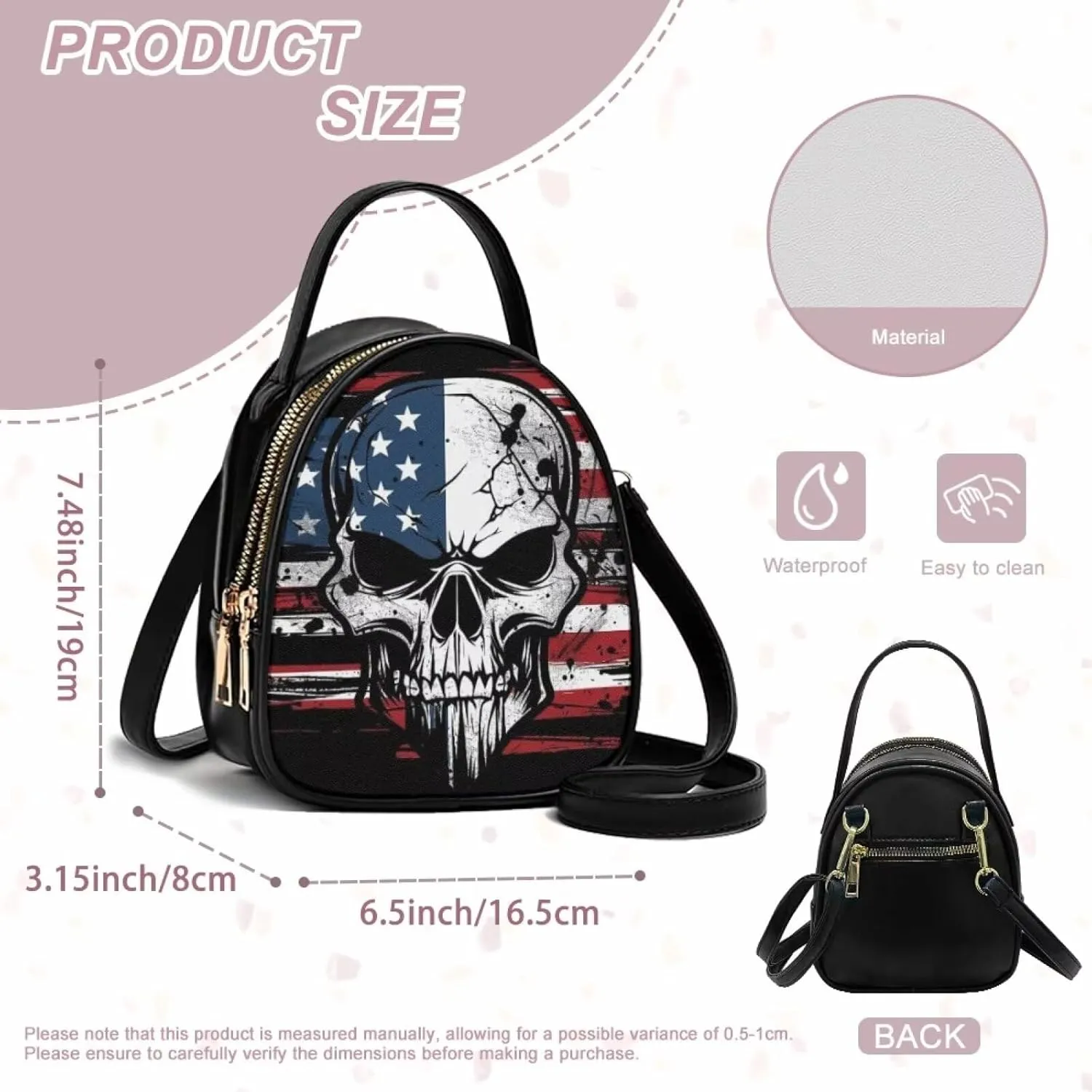 Crossbody Bag for Women Travel Double Layer Small Sling Bag for Women Crossbody Purse with Shoulder Strap