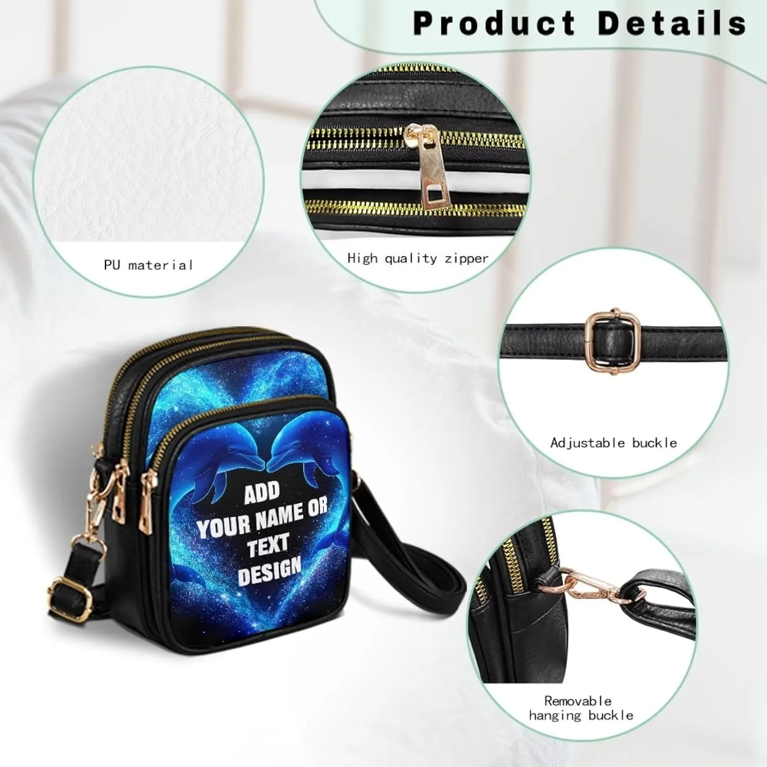 Custom Womens Crossbody Bag Small Crossbody Wallet Phone Bag Women Mini Purse Cell Phone Shoulder Bag
