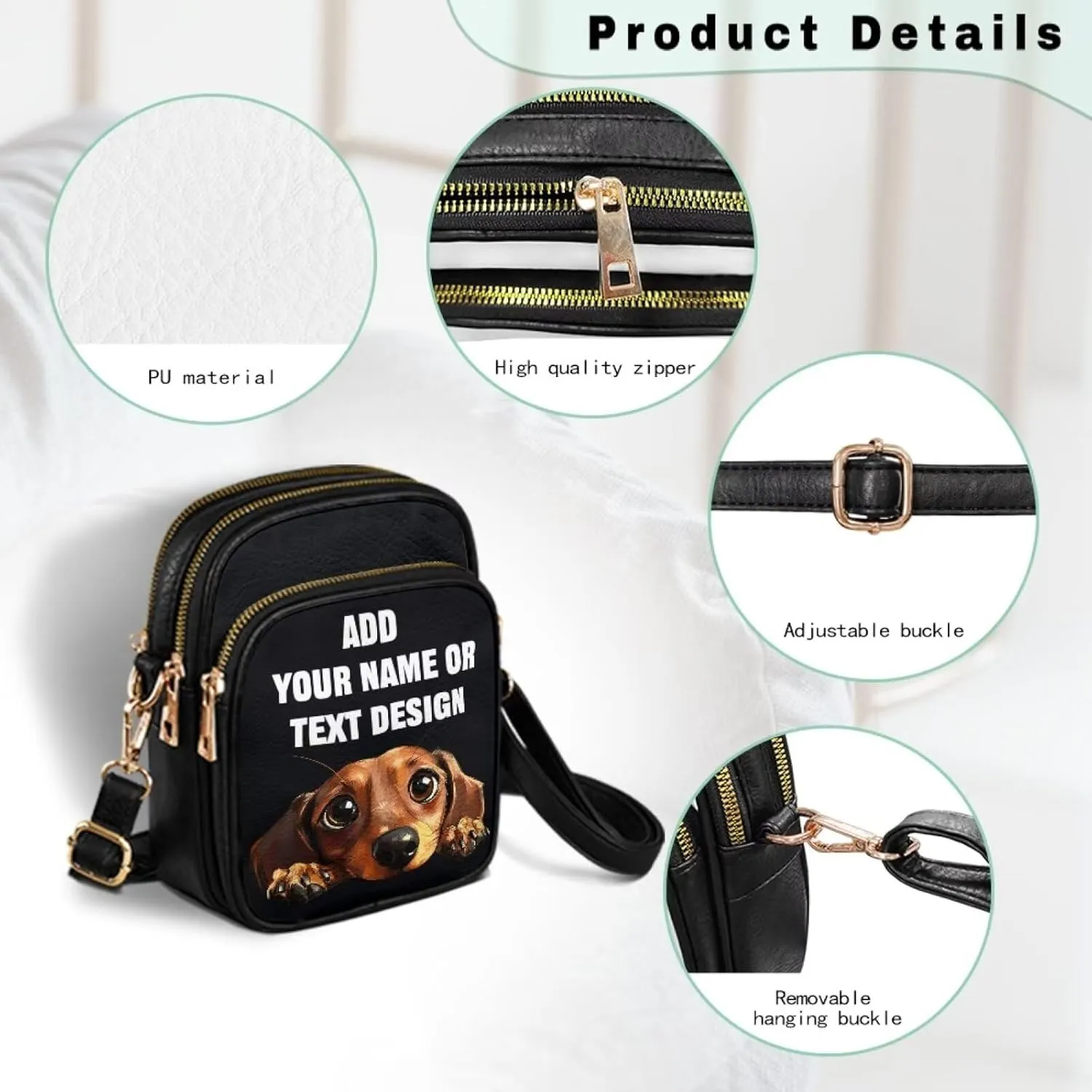 Custom Womens Crossbody Bag Small Crossbody Wallet Phone Bag Women Mini Purse Cell Phone Shoulder Bag