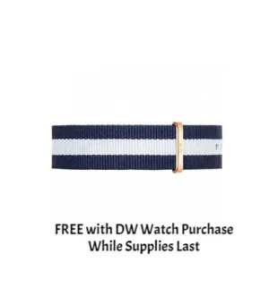 DANIEL WELLINGTON WATCH BAND NATO STRAP GLASGOW 20MM