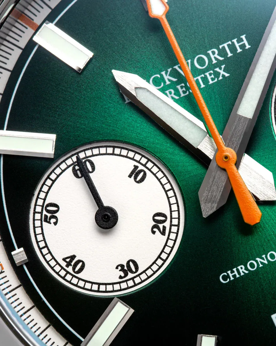 DP Watch Chronograph 42 Green Sunburst Mesh Bracelet