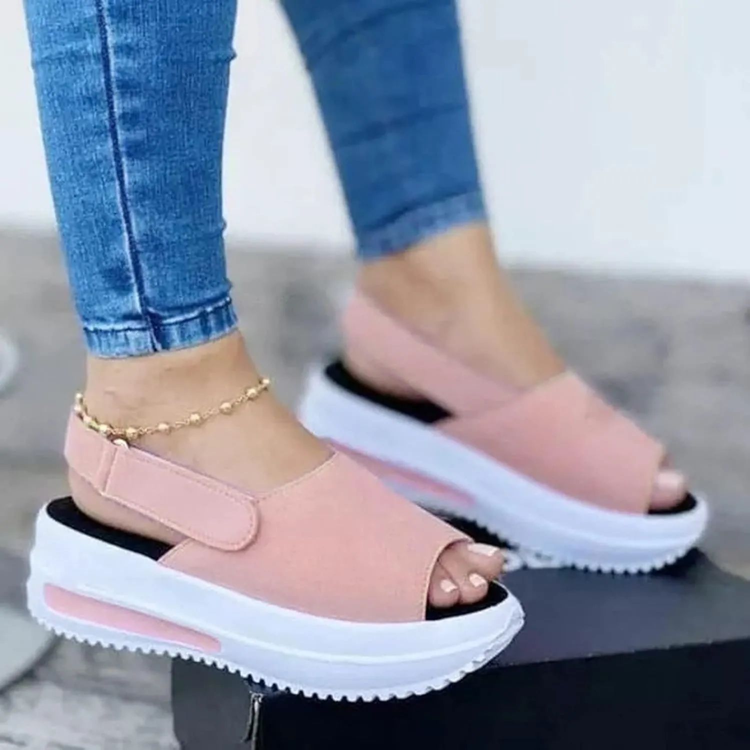 Eduavar Sandals Women Dressy Summer, Womens Sandals Fashion Sport Open Toe Sandals Shoes Casaul Wedge Platforms Sandals