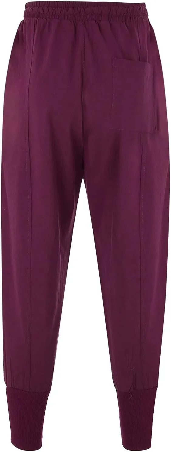 Elastic Waist Hippie Pant Cotton Casual Drawstring Men Elastic Waist with Elastic Waist Drawstring Yoga Jogger Pants