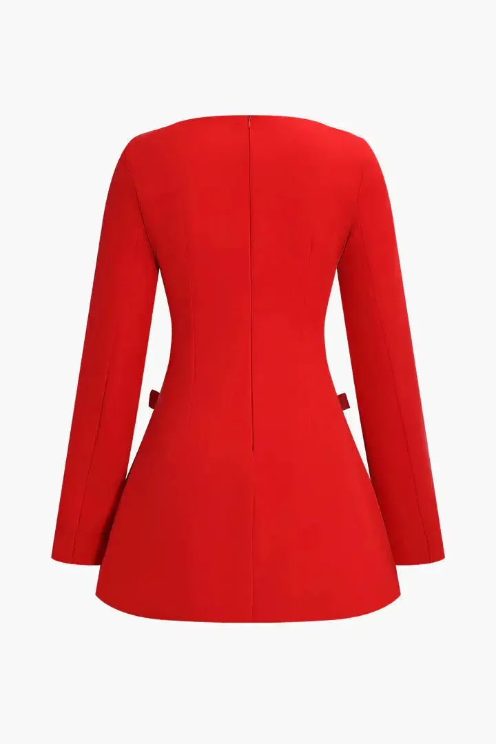 Elionor – Bow accents – Splice mini dress