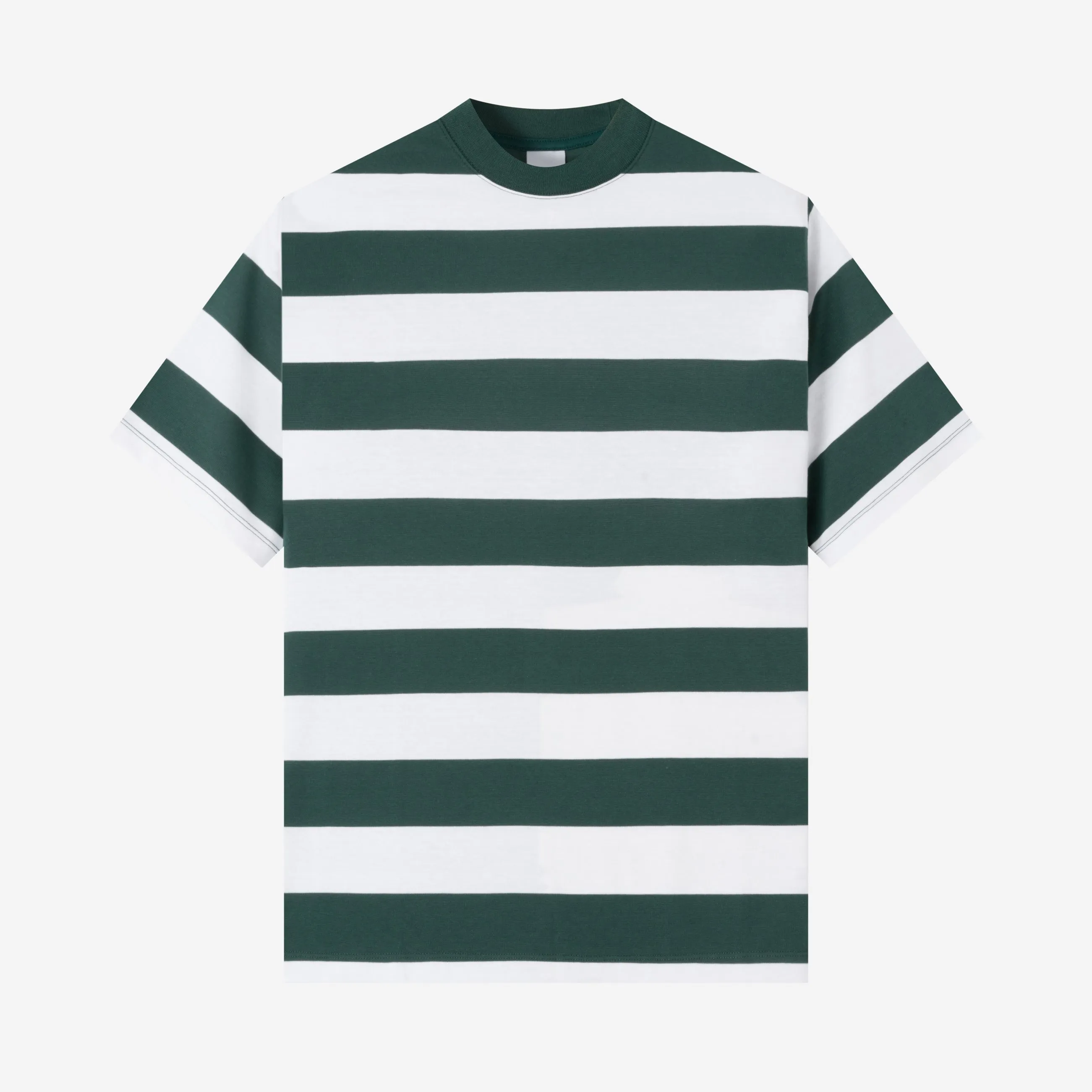 Everyday Stripes Tees - White Green