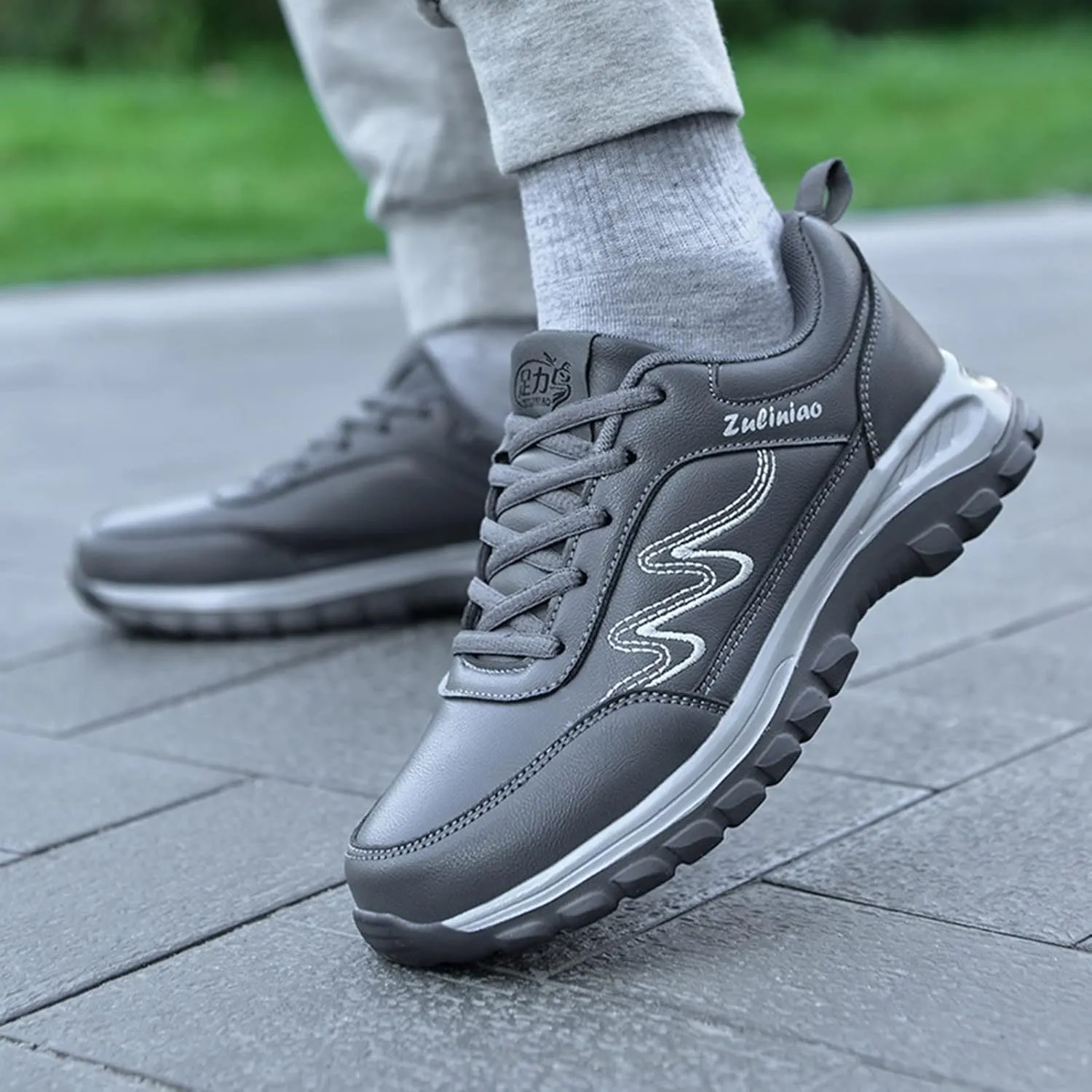 Fashion Men Sports Shoes Flat Non Slip Lace Up Simple Texture Casual Mens Lite Adapt Sneaker