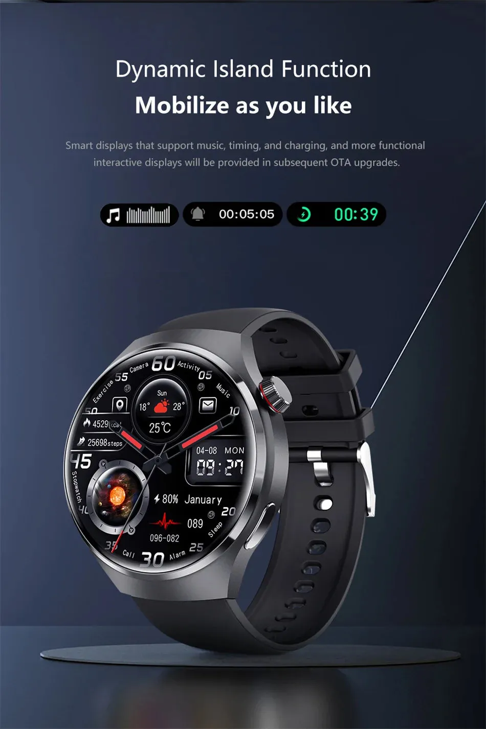 For HUAWEI GT4 Pro GPS NFC Smart Watch Men 360*360 AMOLED Screen Heart rate Bluetooth Call IP68 Waterproof Man Smartwatch 2024