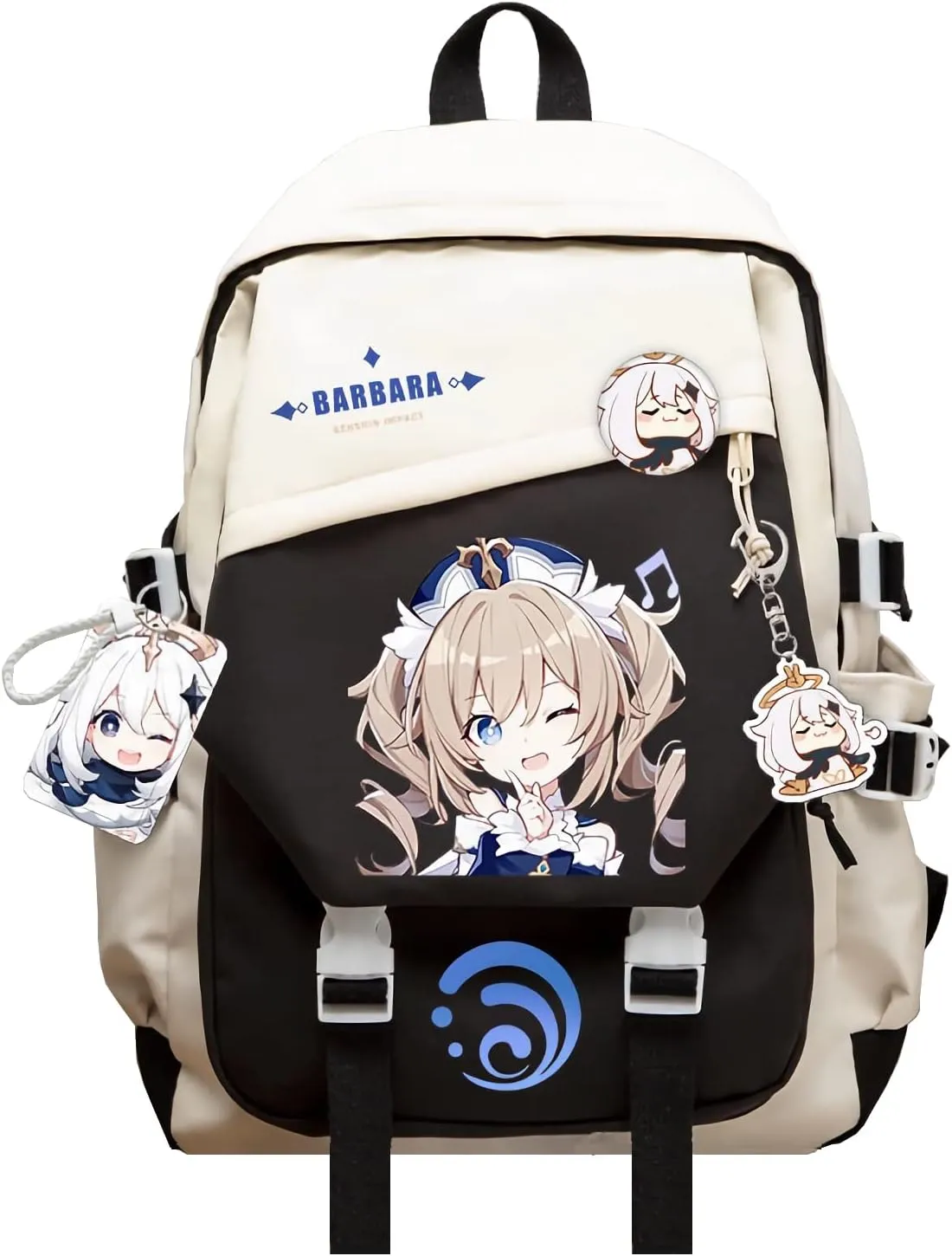Genshin Impact Backpack Barbara Backpack Cute 3D Printed Laptop Bookbag 17" Large Capacity Travel BackPack With Gift