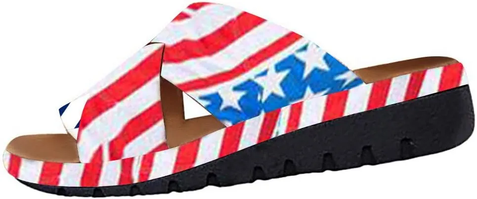 Gibobby Sandals for Women Wide Width,Women's Sandals 2019 Comfy Platform Shoes Stars Summer Beach Shoes Slipper Flip Flops
